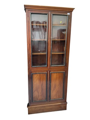 Lot 5395 - Victorian mahogany two-height bookcase