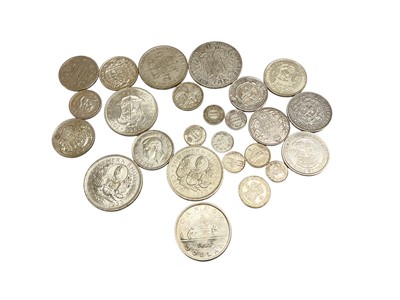 Lot 485 - World - Mixed silver coinage total estimated weight 300gms to include Canada George V Dollar 1935 UNC (Qty)