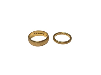 Lot 17 - Two 22ct gold wedding rings