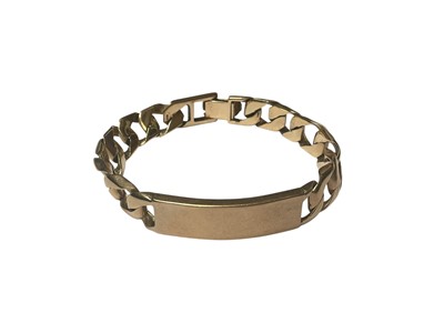 Lot 20 - Heavy 9ct gold identity bracelet