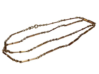 Lot 31 - Victorian 9ct gold fancy link chain