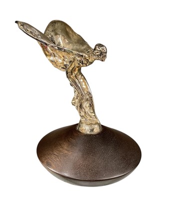 Lot 34 - Scarce Rolls-Royce solid silver Spirit of Ecstasy car mascot made for the 1977 Silver Jubilee