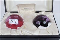 Lot 2113 - Set of two Caithness paperweights - Dawn and...