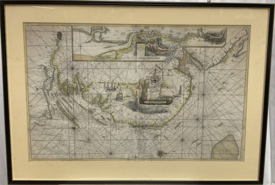 Lot 1152 - Grenville Collins - 18th century Chart of the East Coast from Lincolnshire to Dover