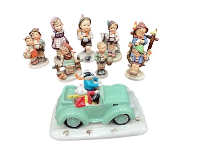 Lot 1248 - Group of Hummel figures and a boxed Royal Doulton Rupert bear figure