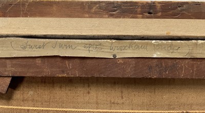 Lot 217 - Charles F. Rump 1853 - 1924 Wherries on the Norfolk Broads, oil on canvas, signed and dated 1902, in gilt frame. 39 x 59cm