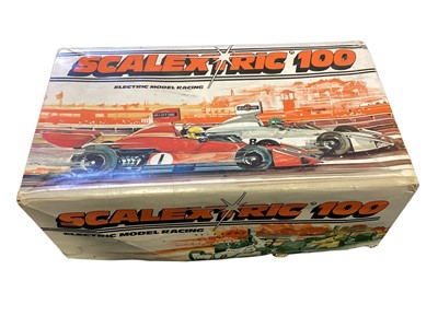 Lot 2070 - Scalextric 100 electric model motor racing set C530 with two cars (poor), controllers, accessories and track (1)