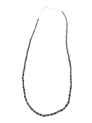 Lot 2526 - Mesopotamian lapis and turquoise necklace