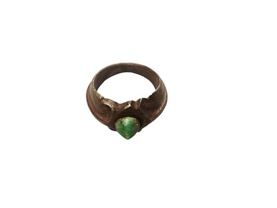 Lot 2457 - Medieval silver ring, 14th century