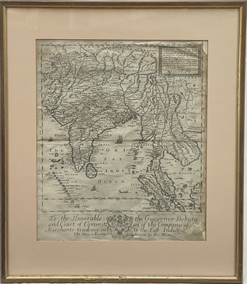 Lot 176 - Nicholas D'abbeville Sanson, 'A General Mapp of the East Indies' by Monsieur Samson, Geographer to the French King & rendered into English &...