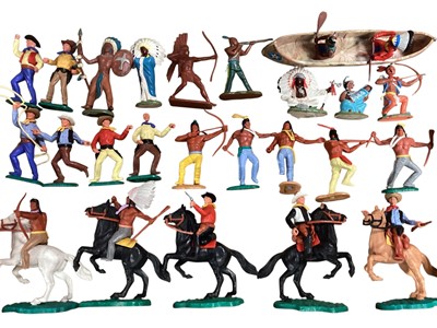 Lot 2086 - Timpo swoppet cowboys & Indians (1 box)