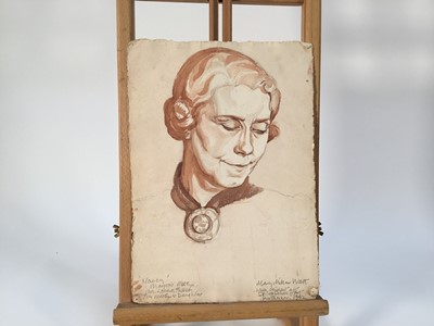 Lot 943 - *Mary Millar Watt - group of work on paper from St Ives School of art, subjects including fellow students Wilhemina Barns-Graham, Leonard Fuller, Majorie Mostyn and others