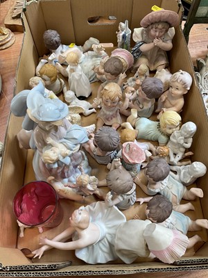 Lot 5072 - Collection of Continental bisque porcelain babies and other similar figures.