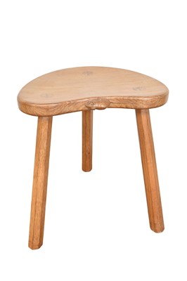 Lot 1201 - Robert Mouseman Thompson oak stool