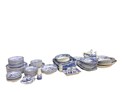 Lot 1235 - Collection of Spode Italian blue and white dinnerware