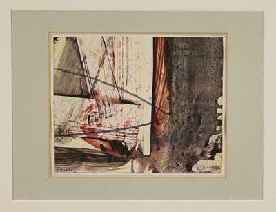 Lot 973 - *Roy Turner Durrant (1925-1998), landscape study, oil on paper, signed and dated 1966, 13cm x 17cm, the frame 43cm x 49cm