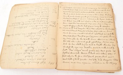 Lot 702 - Military diary relating to Col. Roberts of Hendre of Killiney - the first entry titled 1st tour to Cashmere, dated 1863