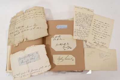 Lot 694 - Collection of letters and signatures presented in a Victorian album