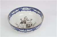 Lot 2135 - Royal Doulton blue and white bowl decorated...