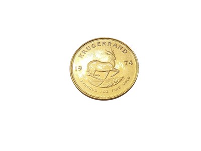 Lot 536 - South Africa - 1oz fine gold Krugerrand 1974 (UNC) (1 coin)