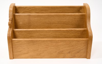 Lot Robert Mouseman Thompson oak letter rack