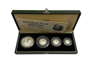Lot 524 - G.B. - Royal Mint Britannia silver proof four coin collection 1997 (N.B. Cased with Certificate of Authenticity) (1 coin set)