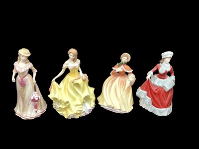 Lot 1277 - Set of four Royal Doulton figurines (four seasons) boxed.