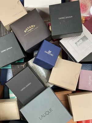 Lot 182 - Collection of empty jewellery and other boxes including Georg Jensen