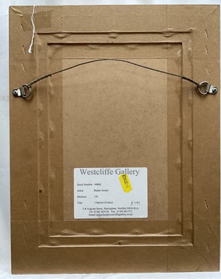 Lot 1028 - *Walter Dexter (1876-1958), oil on board - View of Chartres, signed, 24.5cm x 17cm, in gilt frame