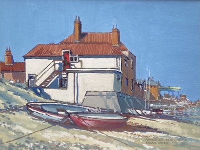 Lot 963 - Brian Ryder (b.1944) gouache - Shipwrights Arms, Wells-next-the-Sea, signed, dated '93 and inscribed, 23cm x 31cm, in glazed frame