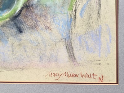 Lot 941 - *Mary Millar Watt (1924-2023) oil on canvas - portrait of a lady, St Ives School of Art, unstretchered 100cm x 61cm and three further portraits