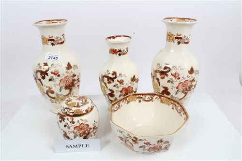 Lot 2145 - Selection of Masons Brown Velvet china -...