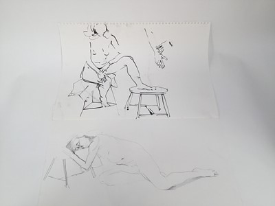 Lot 947 - *Louise Millar Watt (b.1963) group of sketches on paper, horses and figures