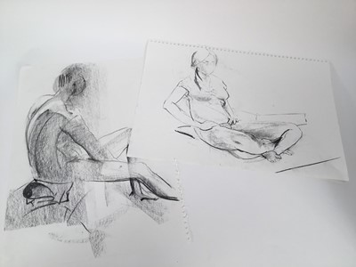 Lot 947 - *Louise Millar Watt (b.1963) group of sketches on paper, horses and figures