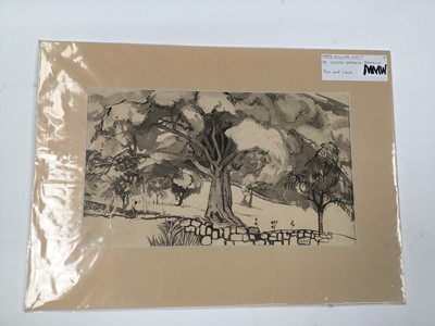 Lot 934 - *Mary Millar Watt (1924-2023) group of unframed works on paper including watercolour portraits, Lavenham church, Jamaican views and others, 21 in total