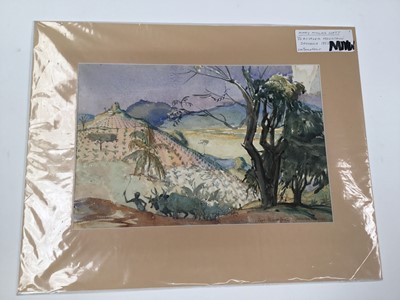 Lot 934 - *Mary Millar Watt (1924-2023) group of unframed works on paper including watercolour portraits, Lavenham church, Jamaican views and others, 21 in total