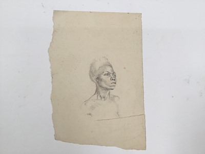 Lot 934 - *Mary Millar Watt (1924-2023) group of unframed works on paper including watercolour portraits, Lavenham church, Jamaican views and others, 21 in total
