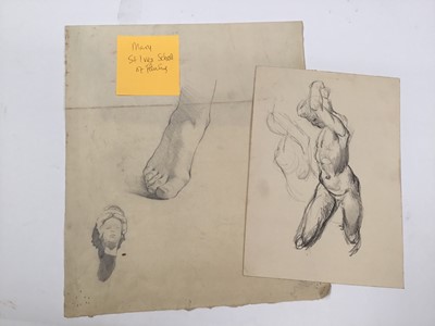 Lot 934 - *Mary Millar Watt (1924-2023) group of unframed works on paper including watercolour portraits, Lavenham church, Jamaican views and others, 21 in total