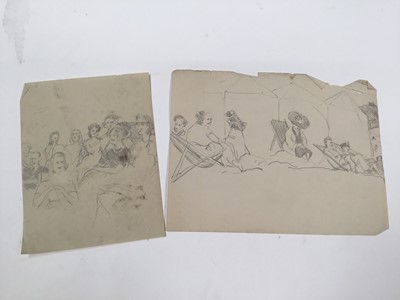 Lot 934 - *Mary Millar Watt (1924-2023) group of unframed works on paper including watercolour portraits, Lavenham church, Jamaican views and others, 21 in total