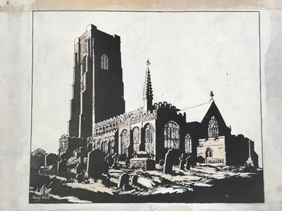 Lot 934 - *Mary Millar Watt (1924-2023) group of unframed works on paper including watercolour portraits, Lavenham church, Jamaican views and others, 21 in total
