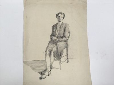 Lot 934 - *Mary Millar Watt (1924-2023) group of unframed works on paper including watercolour portraits, Lavenham church, Jamaican views and others, 21 in total