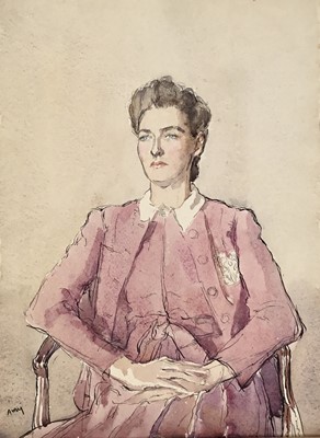 Lot 937 - *Amy Millar Watt (1900-1956) collection of works on paper, mostly portraits, also landscapes, unframed (28)