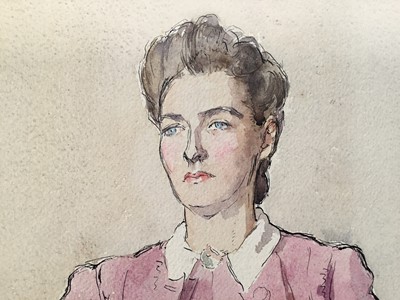 Lot 937 - *Amy Millar Watt (1900-1956) collection of works on paper, mostly portraits, also landscapes, unframed (28)