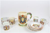 Lot 2146 - Selection of commemorative ceramics -...
