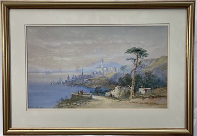 Lot 26 - Ann St. John Partridge (1855-1936 RBA) watercolour, Continental scene, signed and dated 1901, 30cm x 50cm, glazed frame
