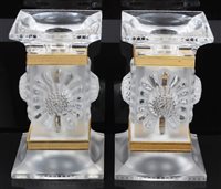 Lot 2147 - Fine pair Lalique moulded and frosted glass...