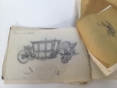Lot 935 - *Mary Millar Watt (1924-2023) collection of works on paper, various subjects and media, including a printing block