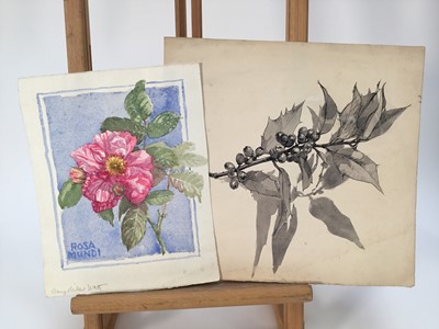 Lot 935 - *Mary Millar Watt (1924-2023) collection of works on paper, various subjects and media, including a printing block