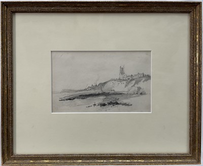 Lot 60 - Henry Barlow Carter (1804-1868) graphite sketch, titled Kilnsea Holderness 1848 to gallery label verso, 11cm x 17cm, glazed gilt frame