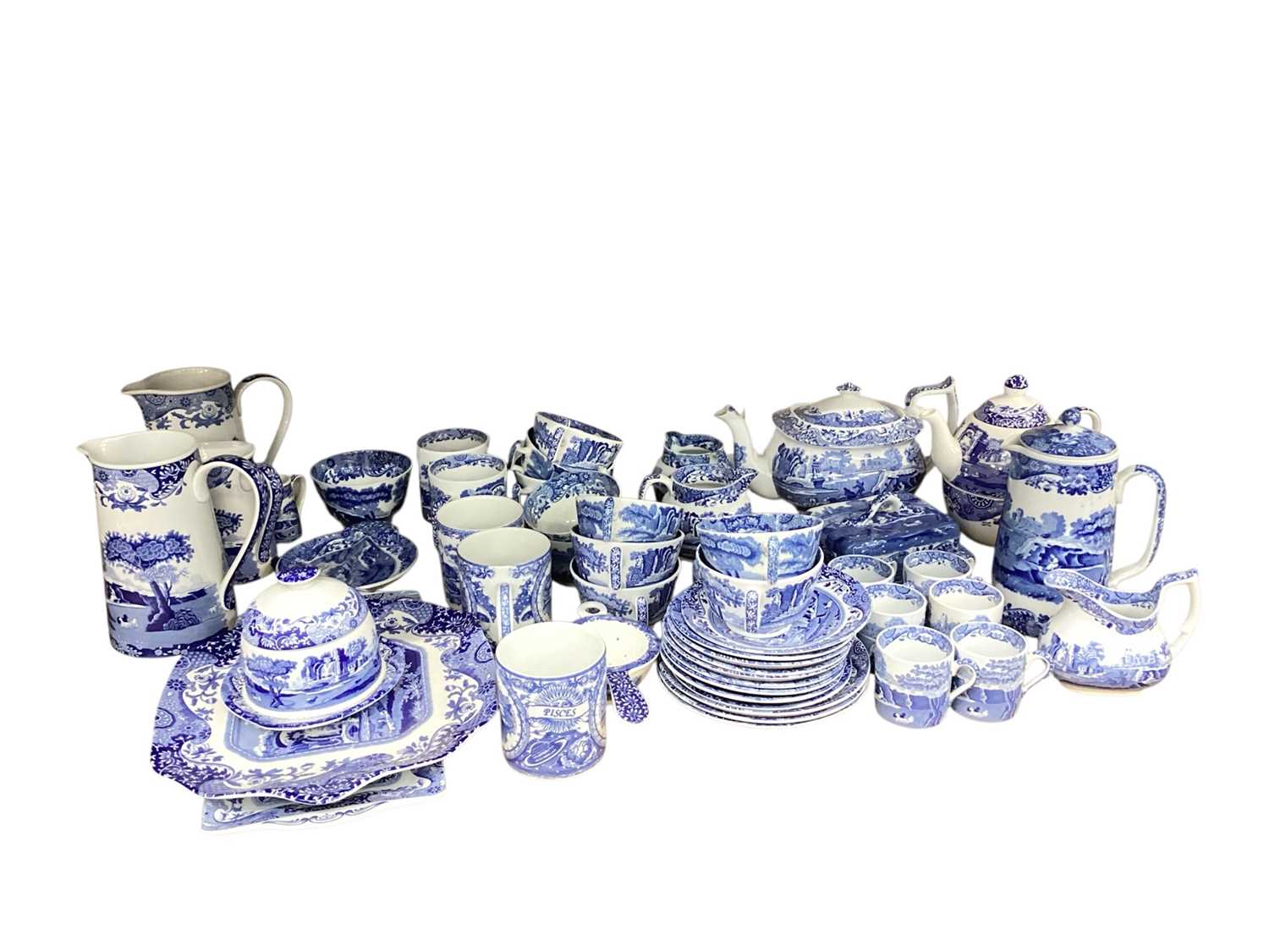 Lot 1234 - Collection of Spode Italian blue and white